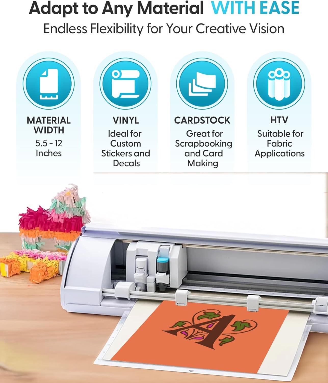 image:imageSilhouette America Cameo 5 Alpha Smart Cutting Machine for Print amp Cut Quiet Operation with AutoBlade Studio Software Cutting Mat Vinyl Paper amp Fabric Compatible Classic WhiteCAMEO5