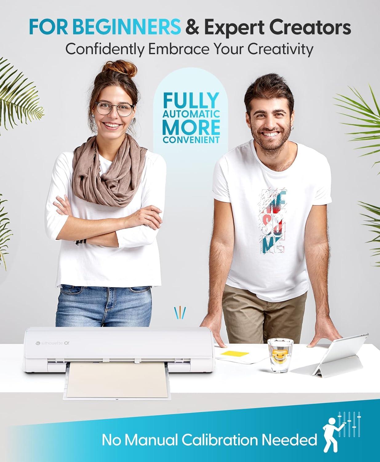 image:imageSilhouette America Cameo 5 Alpha Smart Cutting Machine for Print amp Cut Quiet Operation with AutoBlade Studio Software Cutting Mat Vinyl Paper amp Fabric Compatible Classic WhiteCAMEO5