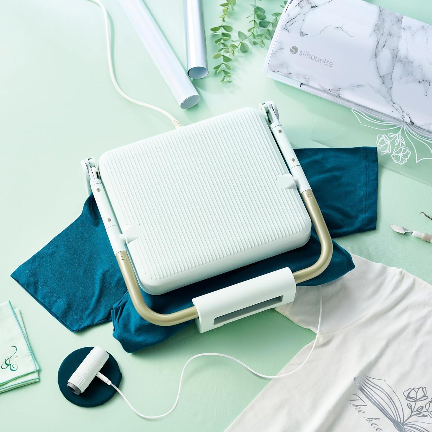 image:imageSilhouette Cloche Heat Press Machine with Petite Press Chiffon PinkIce Green