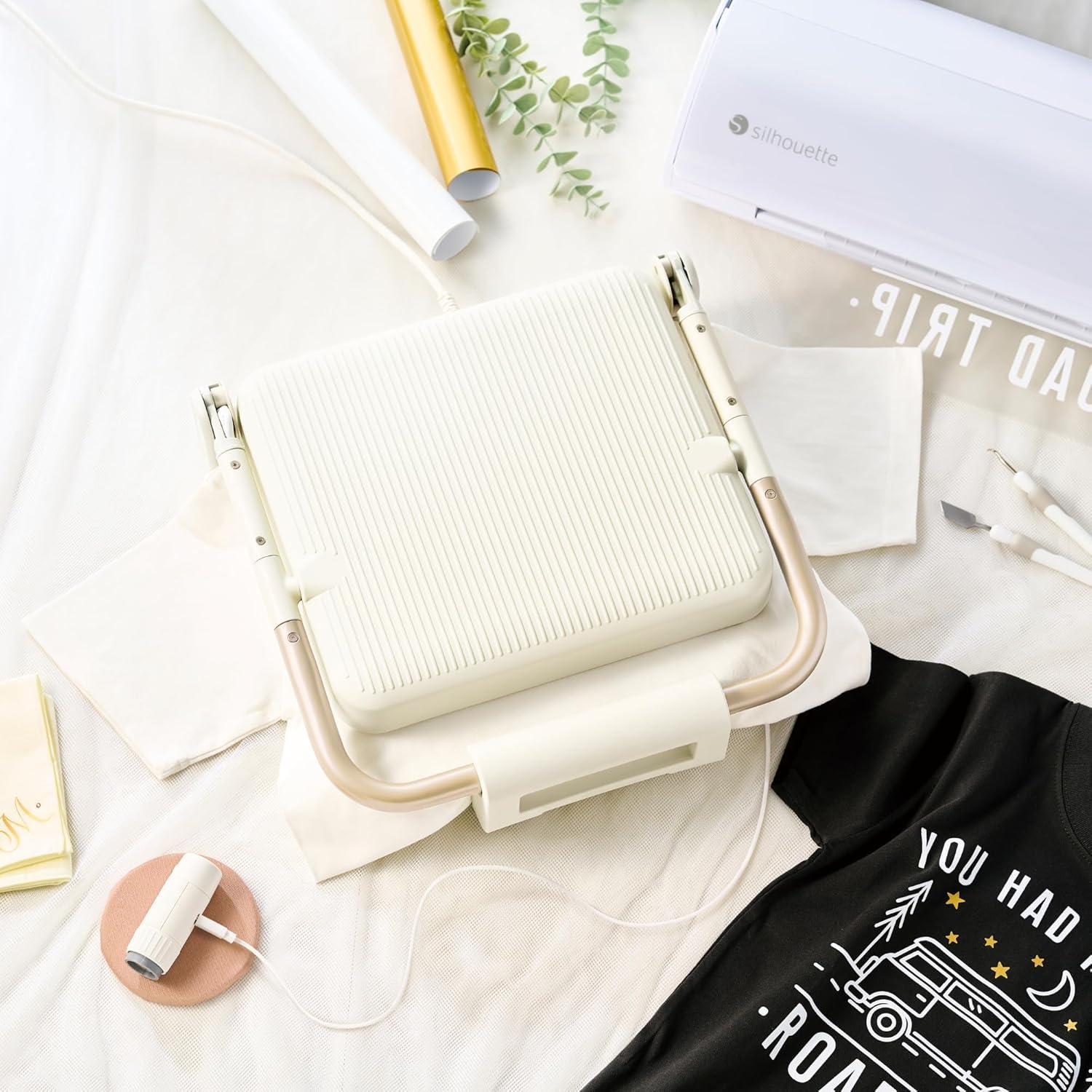 image:imageSilhouette Cloche Heat Press Machine with Petite Press Chiffon PinkMilky White