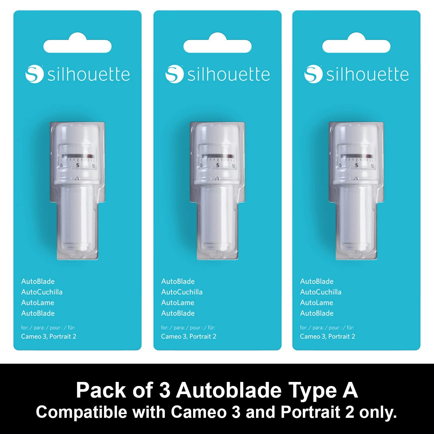 image:imageSilhouette Autoblade Pack of 3 Replacement Blades for Cameo 3 and Portrait 2 withCrafterClub50 Free Designs