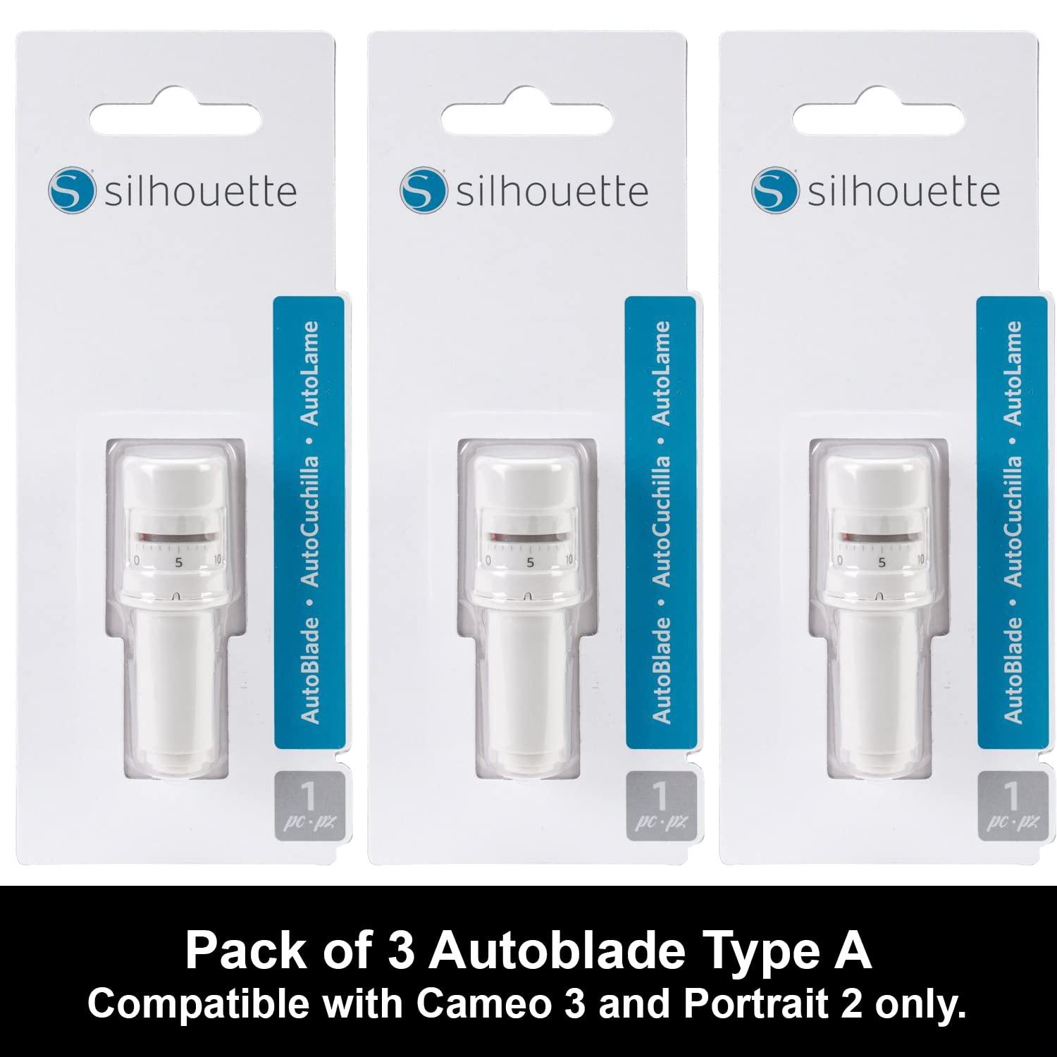 image:imageSilhouette Autoblade Pack of 3 Replacement Blades for Cameo 3 and Portrait 2 withCrafterClub50 Free Designs