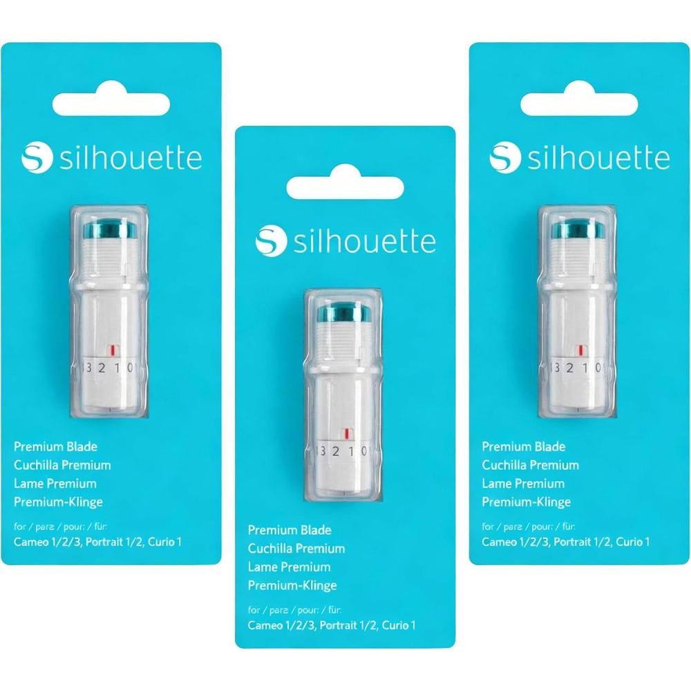 image:imageSilhouette Cameo 3 Blade Premium Vinyl Cutter Blades to Cut Paper Cardstock amp More Durable Tungsten Alloy with 3X Longer Lifespan Compatible with All Silhouette Machines White 2Packpack of 3