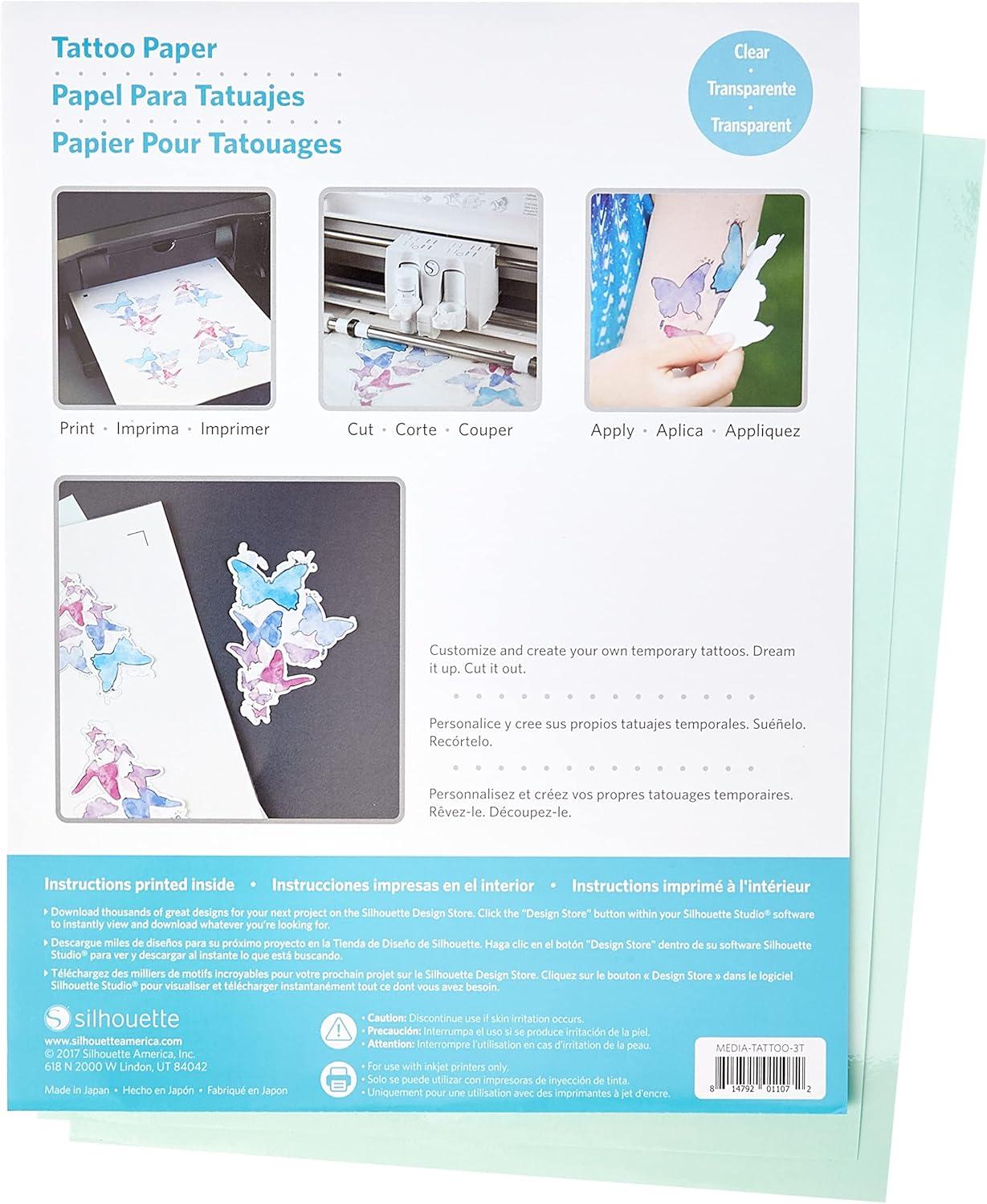 image:imageSilhouette MediaTattoo Temporary Tattoo Paper
