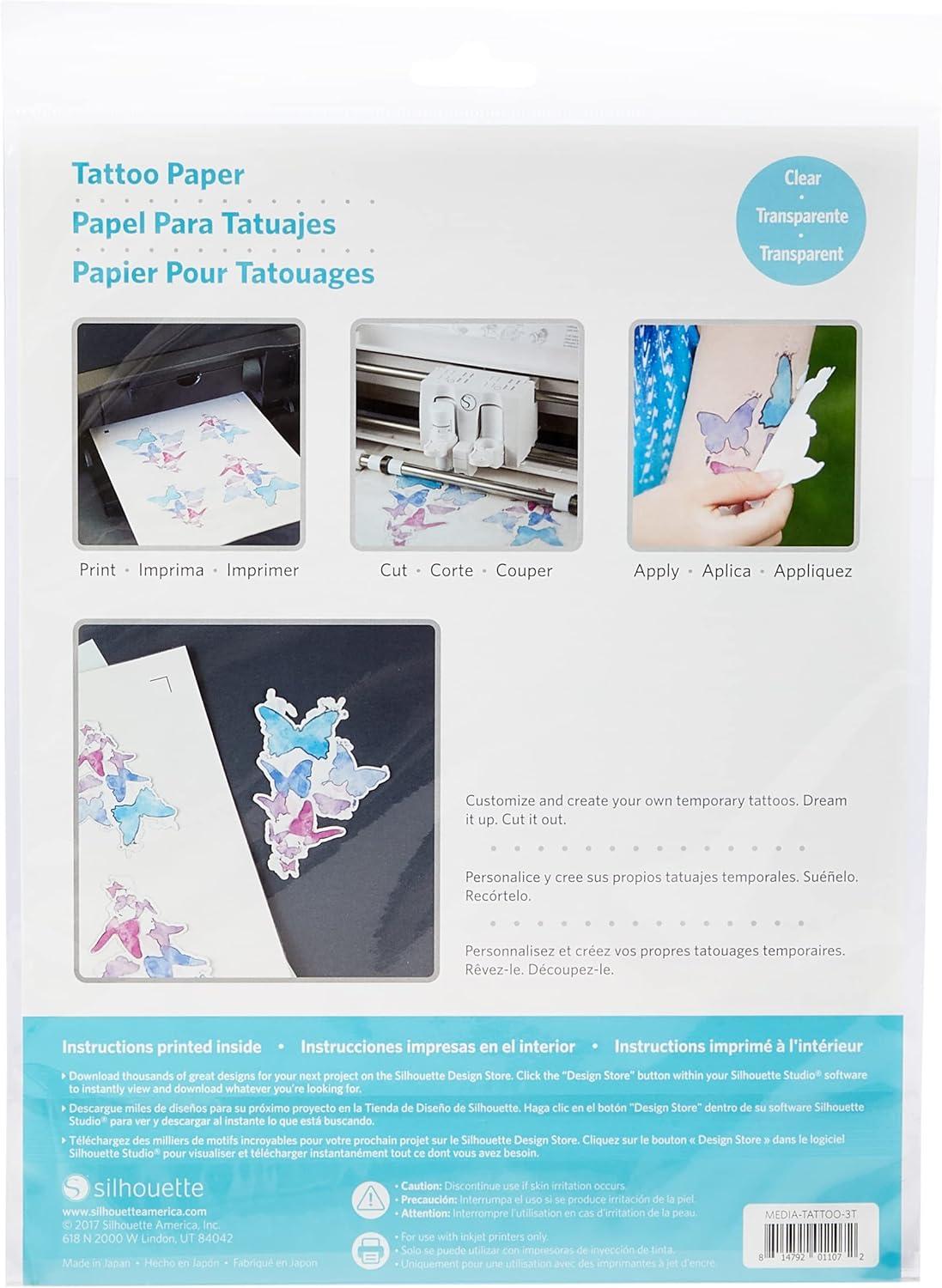 image:imageSilhouette MediaTattoo Temporary Tattoo Paper