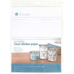Silhouette America Silhouette Media-CLR-ADH Printable Clear Sticker Paper