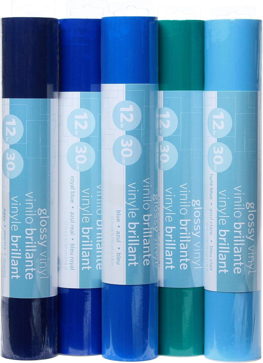 image:imageSilhouette Glossy Permanent Vinyl 12 by 6Feet BlueBlack