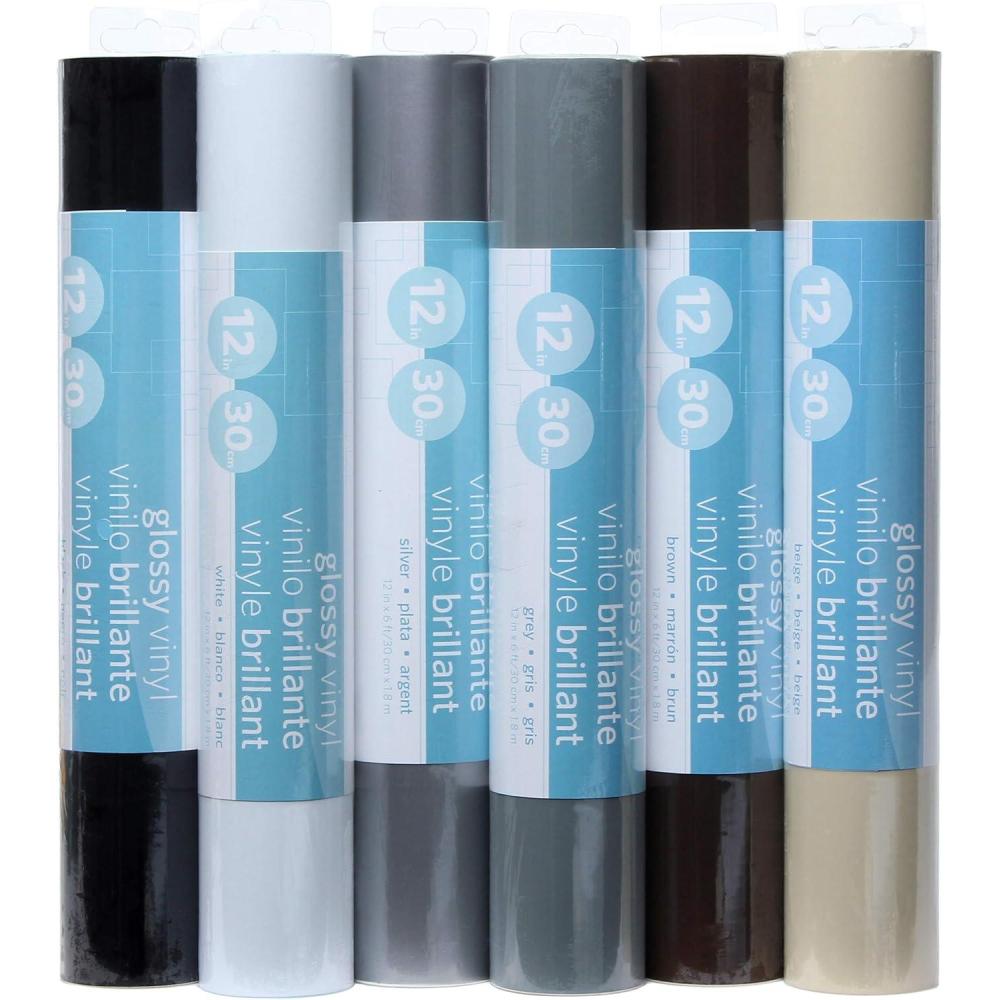 image:imageSilhouette Glossy Permanent Vinyl 12 by 6Feet BlueBlack